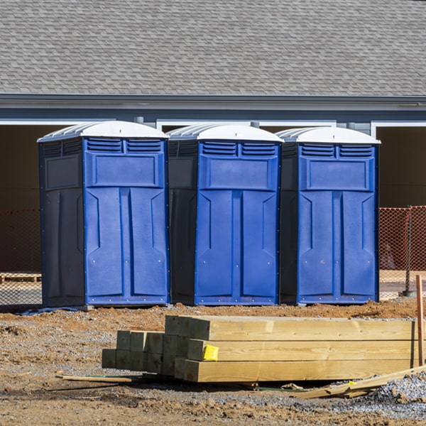 how often are the portable restrooms cleaned and serviced during a rental period in Catlett VA